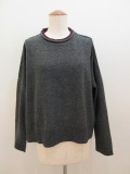 Y's YOHJI YAMAMOTO (ワイズ　ヨウジヤマモト) 10G1P天竺裏目ビッグニット：グレー