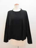 Y's YOHJI YAMAMOTO (ワイズ　ヨウジヤマモト) 10G1P天竺裏目ビッグニット:ブラック