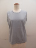 KEI Hayama PLUS(ケイハヤマプリュス)スーピマ天竺ノースリーブTシャツ:サックス