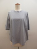 KEI Hayama PLUS(ケイハヤマプリュス)スーピマ天竺五分袖Tシャツ:サックス