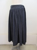 Y's YOHJI YAMAMOTO (ワイズ　ヨウジヤマモト) 6ozデニム製品洗いアシメギャザースカート：インディゴ
