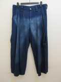 Y's YOHJI YAMAMOTO (ワイズ　ヨウジヤマモト) 前ビッグポケットスポテッドデニムパンツ：インディゴ