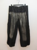 Y's YOHJI YAMAMOTO (ワイズ　ヨウジヤマモト) 前ビッグポケットスポテッドデニムパンツ:ブラック