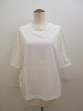 KEI Hayama PLUS(ケイハヤマプリュス)スーピマ天竺バイオ五分袖Tシャツ：ホワイト