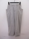 KEI Hayama PLUS(ケイハヤマプリュス) アサレチックストレッチ両脇ポケット裾ダブルパンツ:ライトグレー