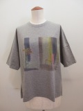 KEI Hayama PLUS(ケイハヤマプリュス) ジュンイイダカラープリントギザブレンド天竺半袖Tシャツ:：杢グレー