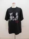 Y's YOHJI YAMAMOTO (ワイズ　ヨウジヤマモト) コットン天竺 クマグラフィックTシャツ：ブラック