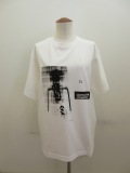 Y's YOHJI YAMAMOTO (ワイズ　ヨウジヤマモト) コットン天竺Y’sクマ柄顔料プリント半袖Tシャツ：ホワイト