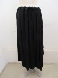 Y's YOHJI YAMAMOTO (ワイズ　ヨウジヤマモト) スパンギャバフラシギャザースカート：ブラック
