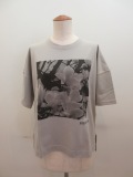 KEI Hayama PLUS(ケイハヤマプリュス) マグノリアフォットプリントモダン天竺半袖Tシャツ:ライトグレー