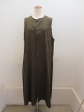 Y's YOHJI YAMAMOTO (ワイズ　ヨウジヤマモト) コットンツイル製品柔軟洗いロングポケットドレス：カーキ