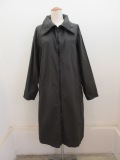 Y's YOHJI YAMAMOTO (ワイズ　ヨウジヤマモト) コットンタイプライター製品染めBIG衿ZIPコート：グレー