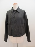 Y's YOHJI YAMAMOTO (ワイズ　ヨウジヤマモト) コットンタイプライター製品染め左前タチキリジャケット：グレー