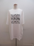 Y's YOHJI YAMAMOTO (ワイズ　ヨウジヤマモト) 6.5オンス天竺Y’s instruct丸首半袖ビッグTシャツ：ホワイト