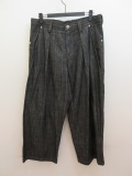 Y's YOHJI YAMAMOTO (ワイズ　ヨウジヤマモト) 6ozデニム配色ST製品洗い前ビッグポケットパンツ:ブラック