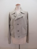 Y's YOHJI YAMAMOTO (ワイズ　ヨウジヤマモト) c/w/peカルゼ左前タチキリジャケット：ホワイト