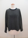 Y's YOHJI YAMAMOTO (ワイズ　ヨウジヤマモト) 10G天竺裏目ビッグプルオーバーニット：グレー