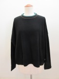 Y's YOHJI YAMAMOTO (ワイズ　ヨウジヤマモト) 10G天竺裏目ビッグプルオーバーニット:ブラック
