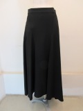 Y's YOHJI YAMAMOTO (ワイズ　ヨウジヤマモト) シワギャバ切替フレアスカート：ブラック