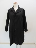 Y's YOHJI YAMAMOTO (ワイズ　ヨウジヤマモト) 綿ブロード製品染め七分袖ジャケット:ブラック