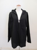 Y's YOHJI YAMAMOTO (ワイズ　ヨウジヤマモト) 薄ツイルフードプルオーバー:ブラック