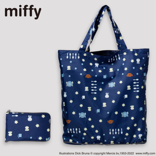 万博 オランダ ミッフィー エコバッグ miffy Mサイズ 青