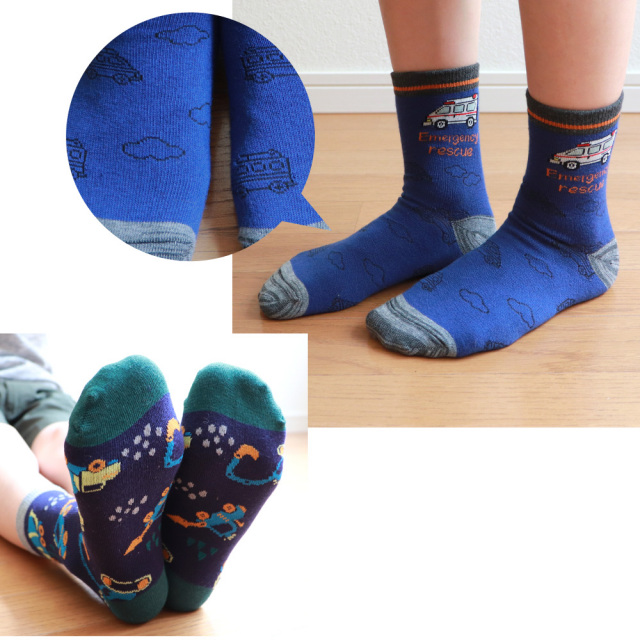 男の子クルーソックス