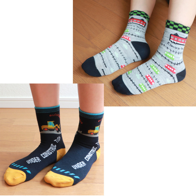 男の子クルーソックス