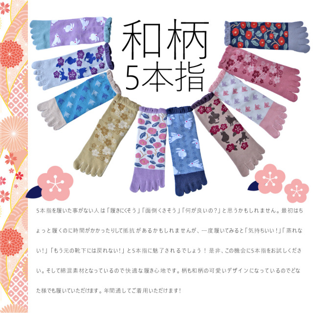 レディース5本指ソックス