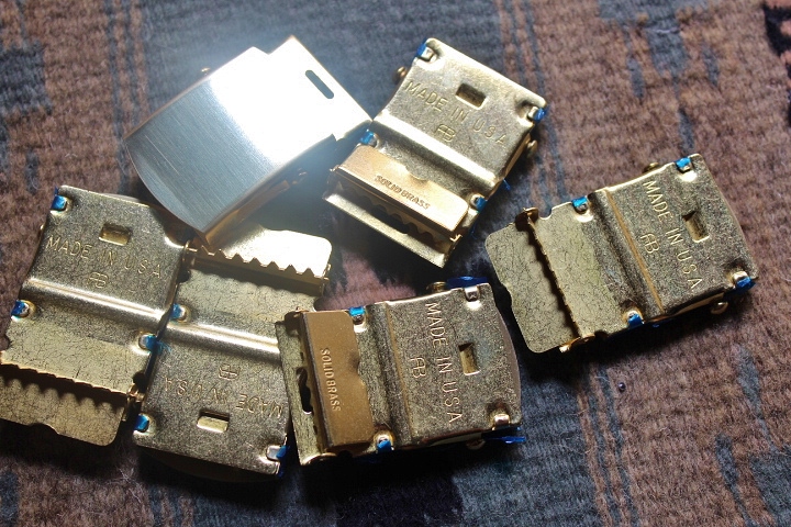 Solid Brass Web Belt Buckle