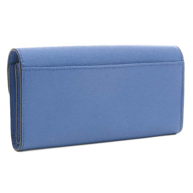 コーチ フラップ長財布 レザー ブルー F54009 COACH