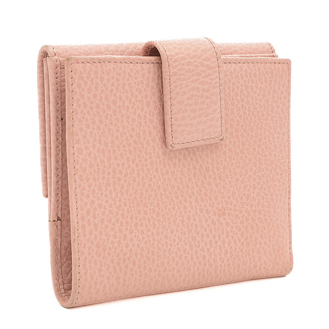 グッチ GGマーモント コンパクト 財布 レザー ピンク 456122 GUCCI