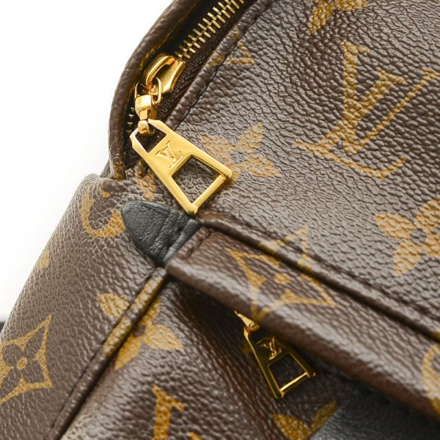 （未使用　展示品）ルイ ヴィトン LOUIS VUITTON パームスプリングス バックパック MINI リュック デイパック モノグラム カウハイドレザー ブラウン ブラック 茶 黒 ゴールド金具 M44873