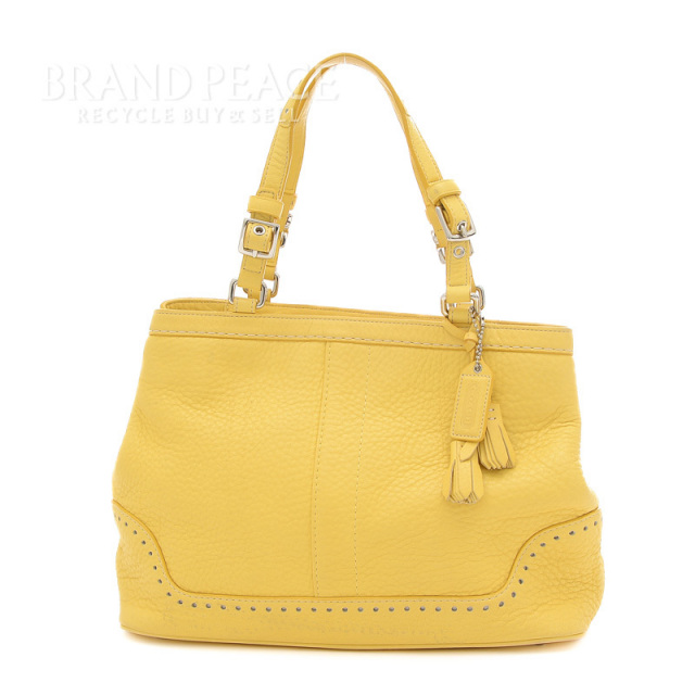 安い コーチ トートバッグ レザー イエロー COACH バッグ