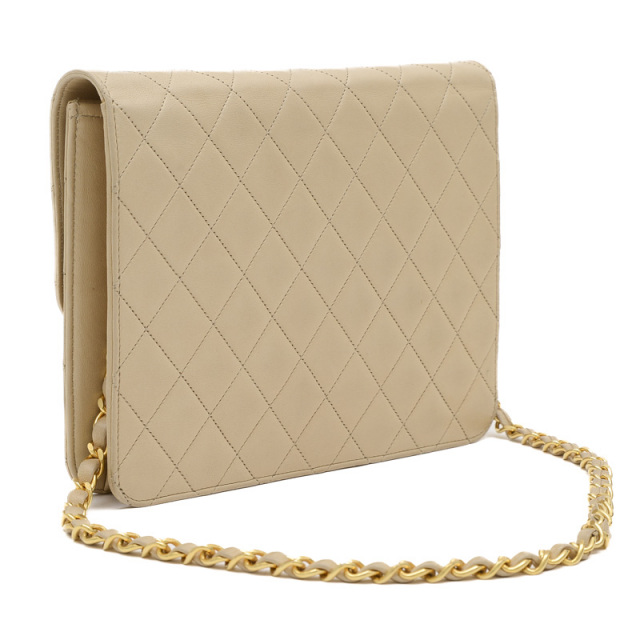 シャネル マトラッセ チェーンショルダー ラムスキン ベージュ