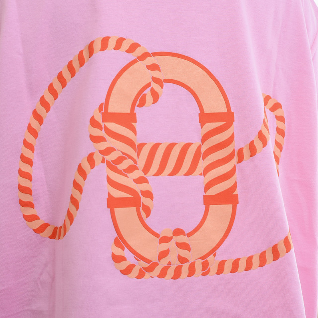 【新品】エルメス　シェーヌダンクル　Tシャツ　カットソー　2024　クロップド HERMES エルメス シェーヌダンクルプリント モックネック T