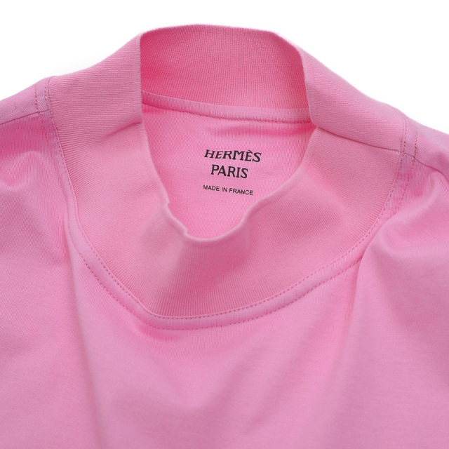HERMES エルメス シェーヌダンクルプリント モックネック T