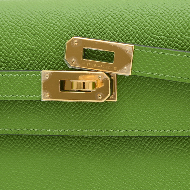 【Menthe × ゴールド金具】HERMES ケリートゥーゴー/To Go エルメス ケリートゥーゴー トレサージュ エプソン ヴェール