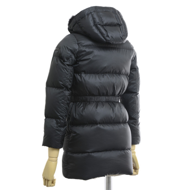 BURBERRY バーバリー ダウンジャケット ファーフード ブラック キッズ  