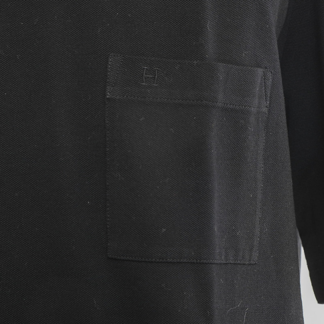 HERMES エルメス ラウンドネック 半袖Tシャツ H刺繍ポケット