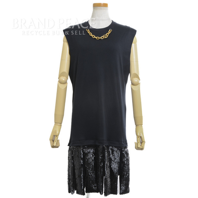 LOUIS VUITTON ルイヴィトン ワンピース スパンコールパネル Tシャツ  