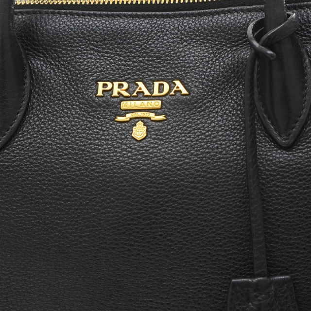 プラダ VITELLO PHENIX 2Wayショルダーバッグ レザー ブラック 1BA063  