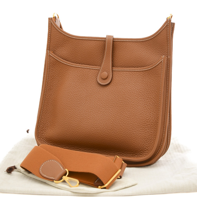 エルメス エブリン3 PM トリヨン ゴールド ゴールド金具 W刻印 HERMES 