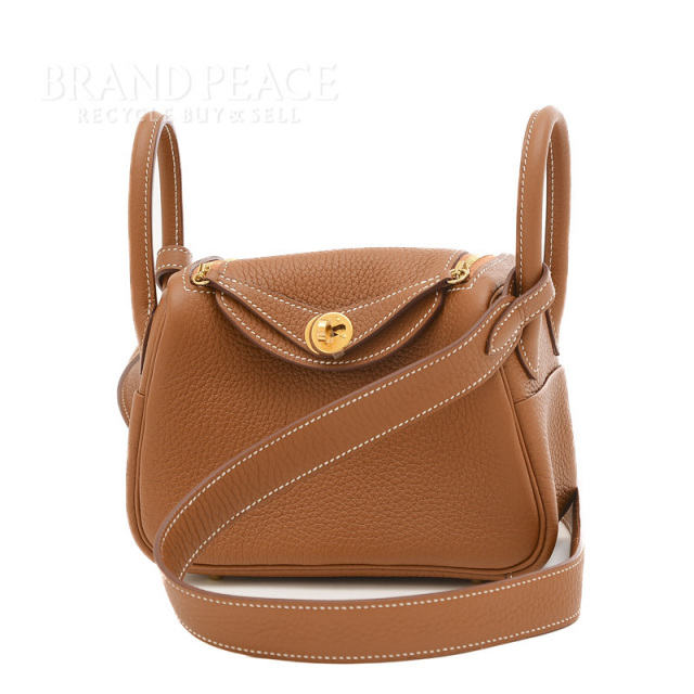 エルメス HERMES リンディミニ B刻 ブラック ゴールド金具 トリヨン  