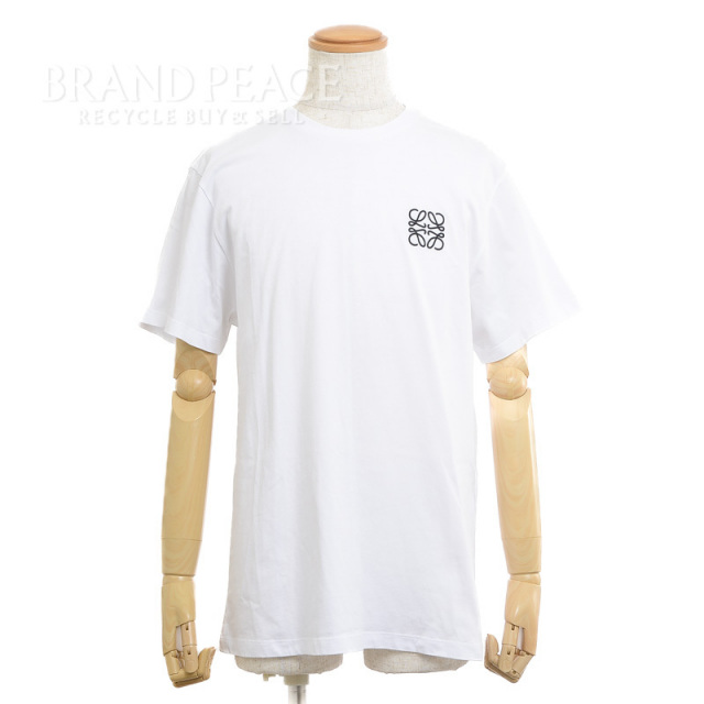 LOEWE ロエベ Tシャツ アナグラム 刺繍 ロゴ ホワイト メンズ Mサイズ  