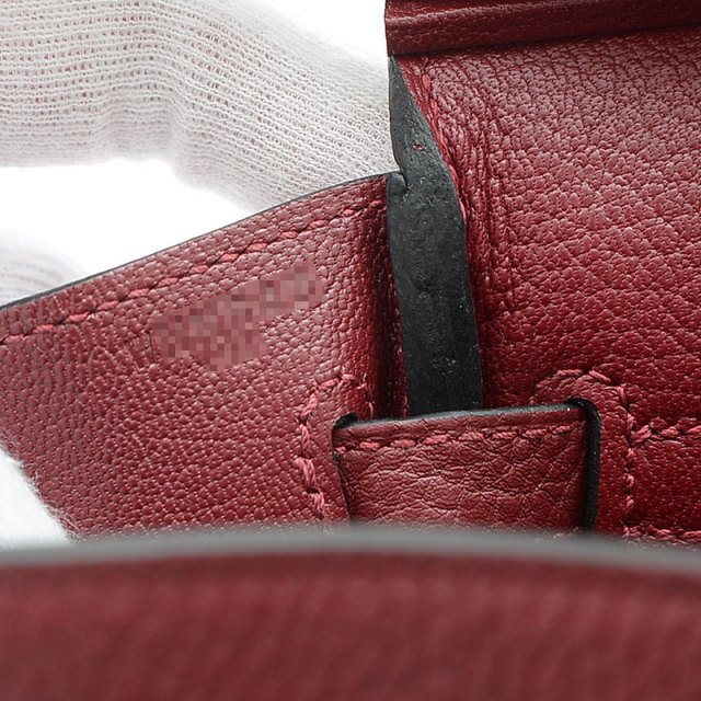 エルメス バーキン25 トゴ ルージュアッシュ シルバー金具 W刻印