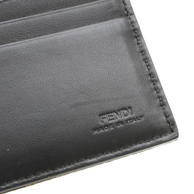 フェンディ ズッカ柄 二つ折り 札入れ 財布 キャンバス 7M0169 FENDI