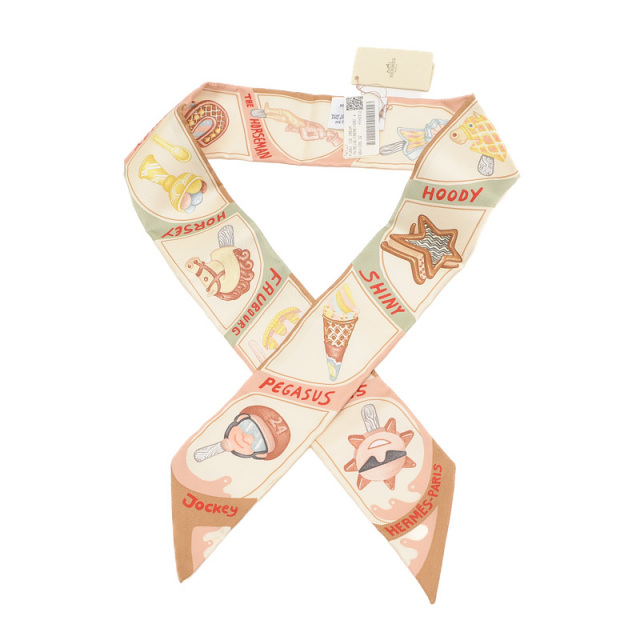 エルメス ツイリー ファニーアイスクリーム ベージュ/クレーム  