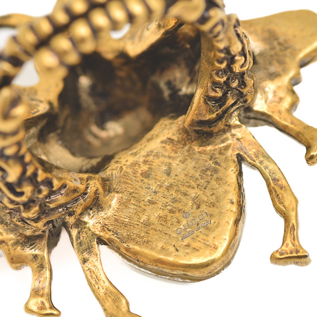 グッチ リング インターロッキングG 蜂 ビー パール ストーン 13号 GUCCI 