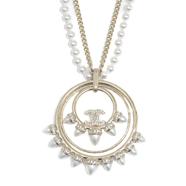 シャネル ココマーク ロングパールネックレス ゴールド A22C CHANEL